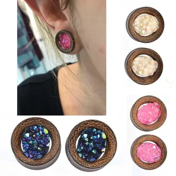 BODY PUNK 2Pcs Flesh Tunnels Ear Plugs Lava Wood Piercing Pink/Blue/White Ear Expander 6mm-16mm Pircing Body Jewelry PLG 050
BODY PUNK 2Pcs Flesh Tunnels Ear Plugs Lava Wood Piercing Pink/Blue/White Ear Expander 6mm-16mm Pircing Body Jewelry PLG 050