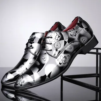 Merkmak Flower Pattern Leather Men Dress Shoes For Man Lace Up Business Formal Wedding Shoes Men's Oxfords Big Size 35-48 Flat
Merkmak Flower Pattern Leather Men Dress Shoes For Man Lace Up Business Formal Wedding Shoes Men's Oxfords Big Size 35-48 Flat