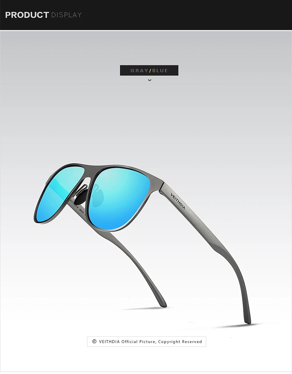 New VEITHDIA Brand Unisex Stainless Steel Sunglasses Polarized Eyewear Accessories Male Sun Glasses For Men/Women gafas VT3920 17