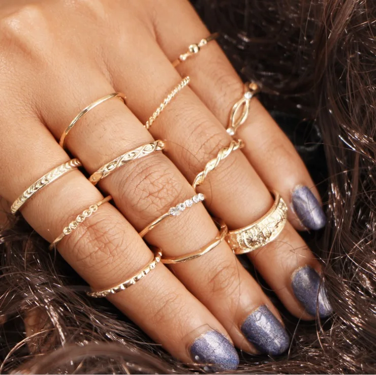 Kristi tina 12 pc/set Charm Gold Color Midi Finger Ring Set for Women Vintage Boho Knuckle Party Rings Punk Jewelry Gift for Gir
Kristi tina 12 pc/set Charm Gold Color Midi Finger Ring Set for Women Vintage Boho Knuckle Party Rings Punk Jewelry Gift for Gir