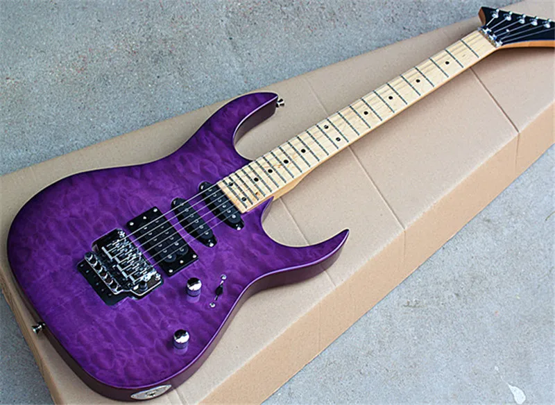 Factory Metal Purple Body Electric Guitar with Tremolo,2 Pickups,White Shell Fret Inlay,Black Hardware,can be customized
Factory Metal Purple Body Electric Guitar with Tremolo,2 Pickups,White Shell Fret Inlay,Black Hardware,can be customized