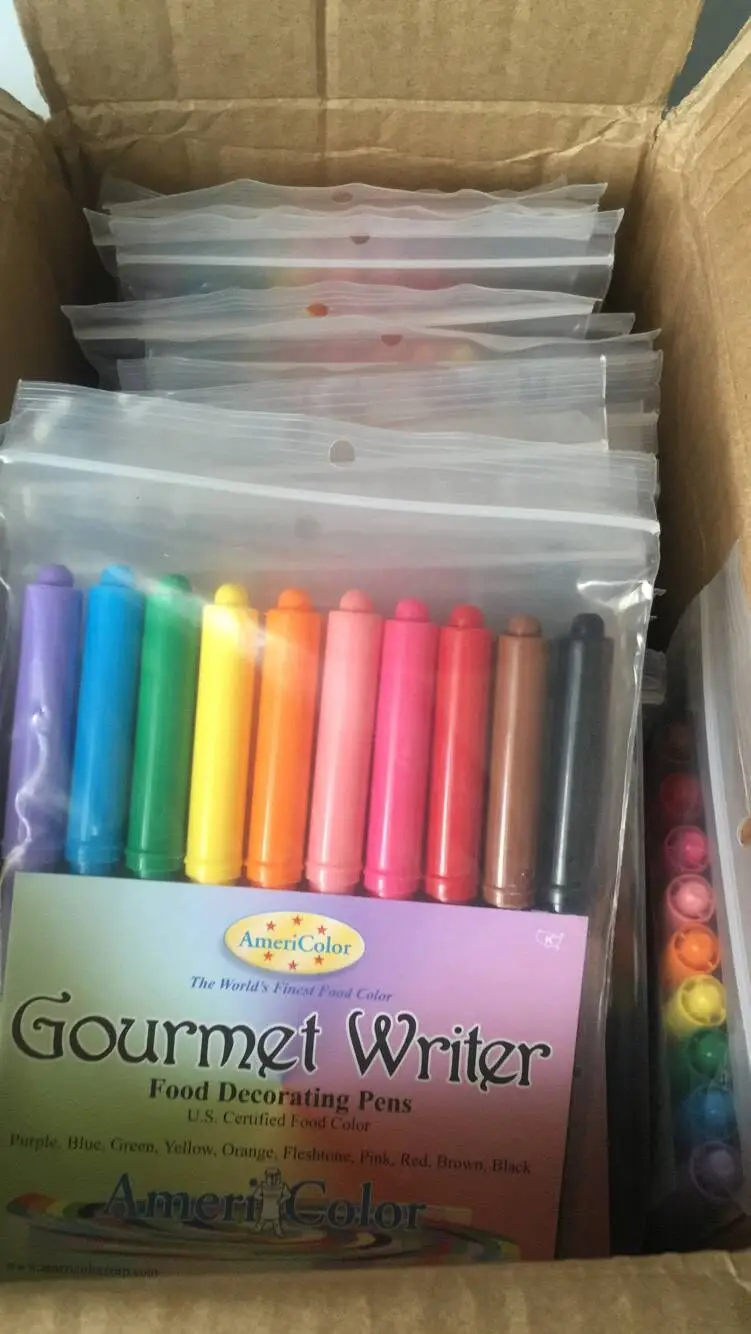 10 Pieces Americolor Food Color Pen Edible Glucose Cake Food