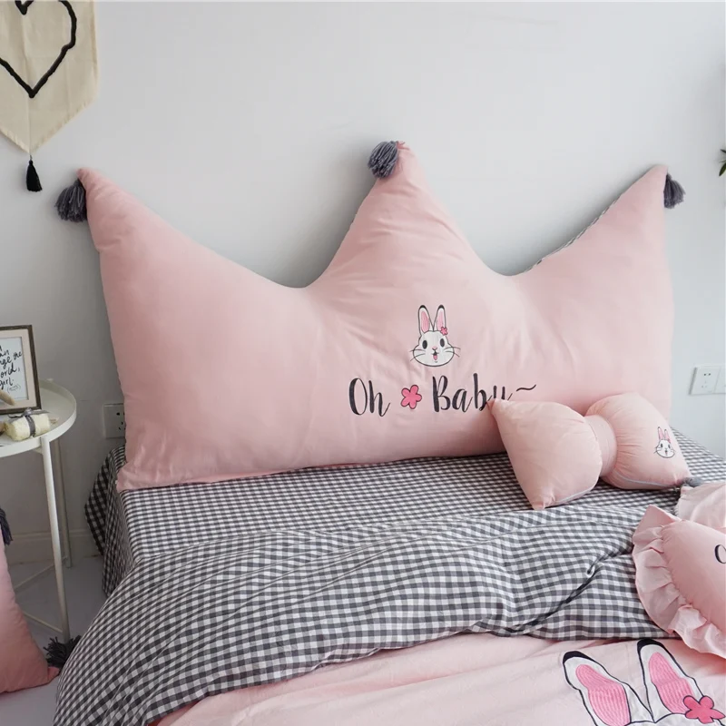 Lovely rabbit 100% Cotton imperial crown Big back large Bedside cute ball backrest Cushion with core For 120/150/180CM Size Bed
Lovely rabbit 100% Cotton imperial crown Big back large Bedside cute ball backrest Cushion with core For 120/150/180CM Size Bed