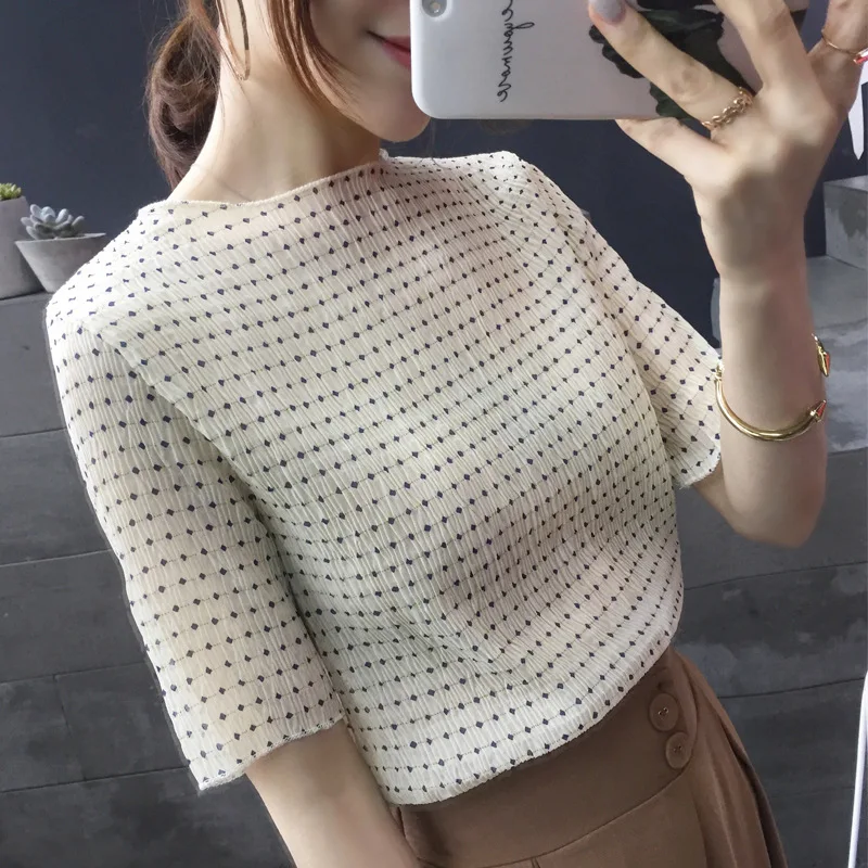 Manubeau Chiffon Elegant Polka Dot Blouse Workwear Short Sleeve O-Neck Ruffle Blouse Summer Women Yellow Casual Shirt Tops
Manubeau Chiffon Elegant Polka Dot Blouse Workwear Short Sleeve O-Neck Ruffle Blouse Summer Women Yellow Casual Shirt Tops