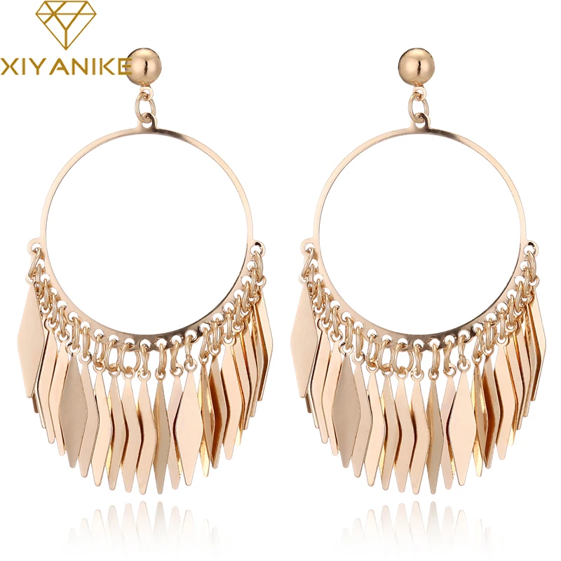 XIYANIKE Bohemian Boho Gold Silver Long Tassels Big Round Drop Earrings for Women Statement Jewelry Bijoux Party Jewelry E92
XIYANIKE Bohemian Boho Gold Silver Long Tassels Big Round Drop Earrings for Women Statement Jewelry Bijoux Party Jewelry E92