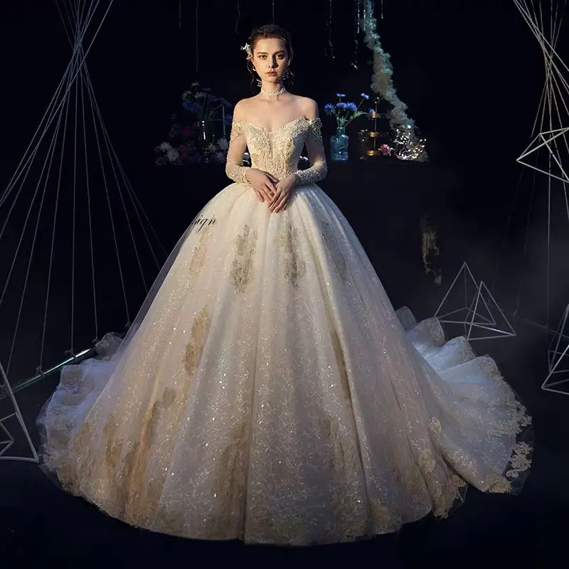 Amanda Design abiti sposa Off Shoulder Long Sleeve Lace Appliques Beading Wedding Dress
Amanda Design abiti sposa Off Shoulder Long Sleeve Lace Appliques Beading Wedding Dress