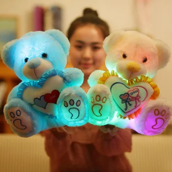 1pc 25cm Colorful Luminous Teddy Bear Plush Baby Toys Kawaii Light Up Led Bear Stuffed Toys Doll Kids Christmas Gift for Girls
1pc 25cm Colorful Luminous Teddy Bear Plush Baby Toys Kawaii Light Up Led Bear Stuffed Toys Doll Kids Christmas Gift for Girls