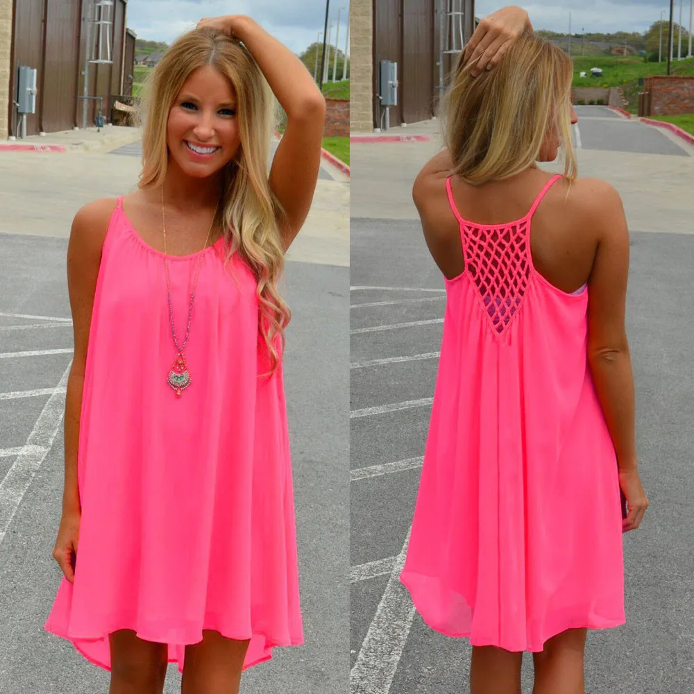 2019 Sexy Women's Summer Casual Sleeveless Evening Party Backless Beachwear Mini Dress Multiple colors female fashion loose
2019 Sexy Women's Summer Casual Sleeveless Evening Party Backless Beachwear Mini Dress Multiple colors female fashion loose