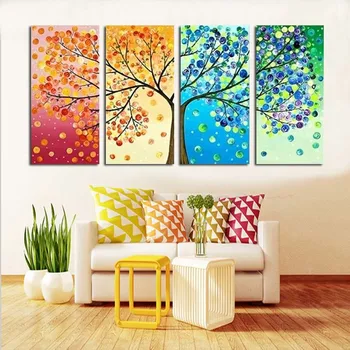4 Pieces colourful leaf tree abstract oil painting modern fashion HD print painting on canvas home decoration wall art picture
4 Pieces colourful leaf tree abstract oil painting modern fashion HD print painting on canvas home decoration wall art picture