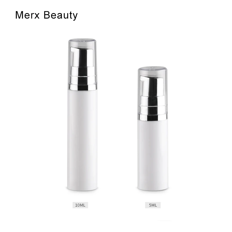 5ML 10ML white airless lotion bottle or vacuum with silver pump transparent lid for serum foundation lotion cosmetics packing
5ML 10ML white airless lotion bottle or vacuum with silver pump transparent lid for serum foundation lotion cosmetics packing