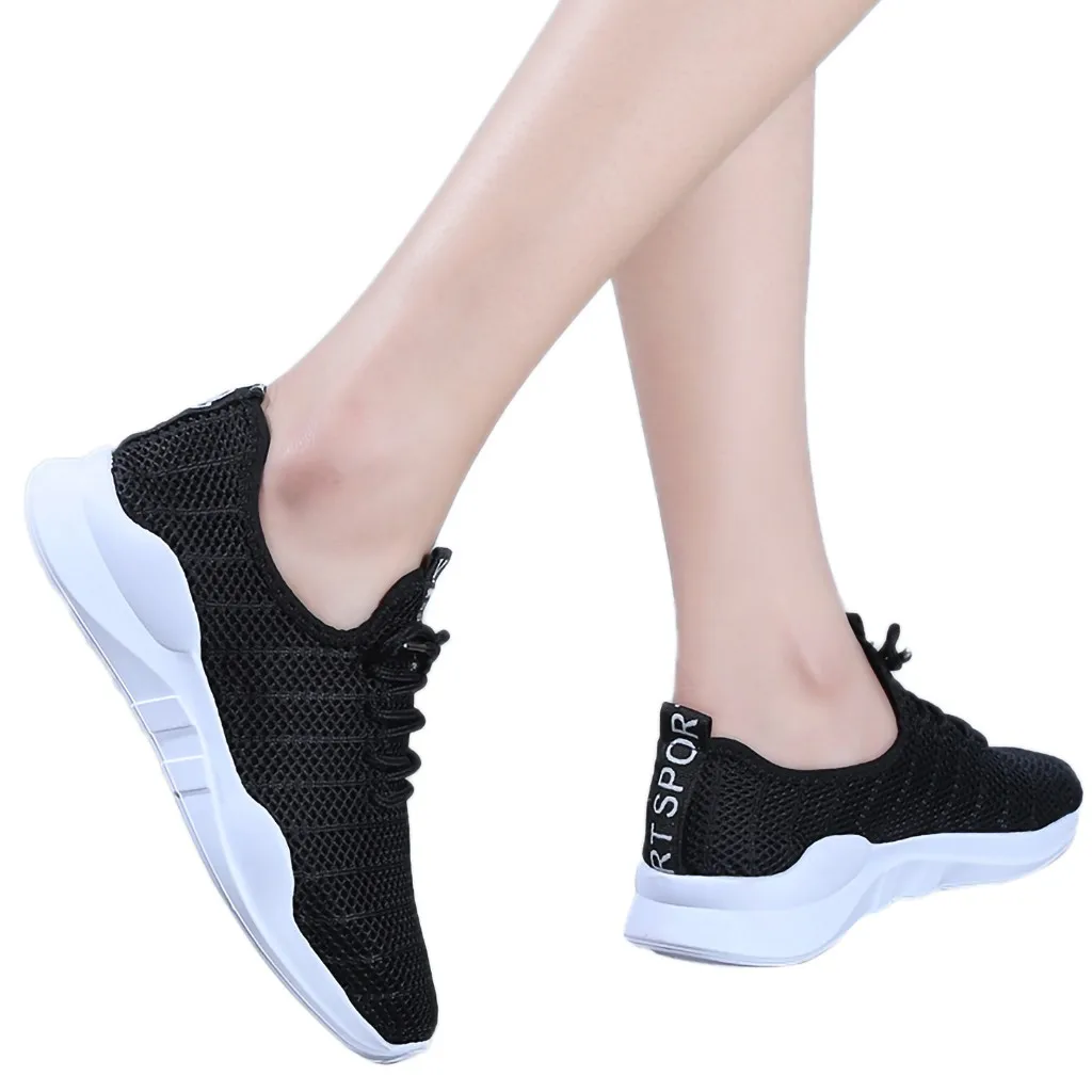 KANCOLLE Ladies Fashion Casual Leisure Mesh Breathable Sneakers Anti-Slip Walking Comfortable Outdoor Sport Running Shoes 104#4