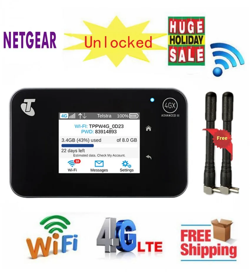 Unlocked Aircard AC810S 810S Cat11 600Mbps 4GX Advanced III 4G LTE Mobile Hotspot + 2pcs Antenna
Unlocked Aircard AC810S 810S Cat11 600Mbps 4GX Advanced III 4G LTE Mobile Hotspot + 2pcs Antenna