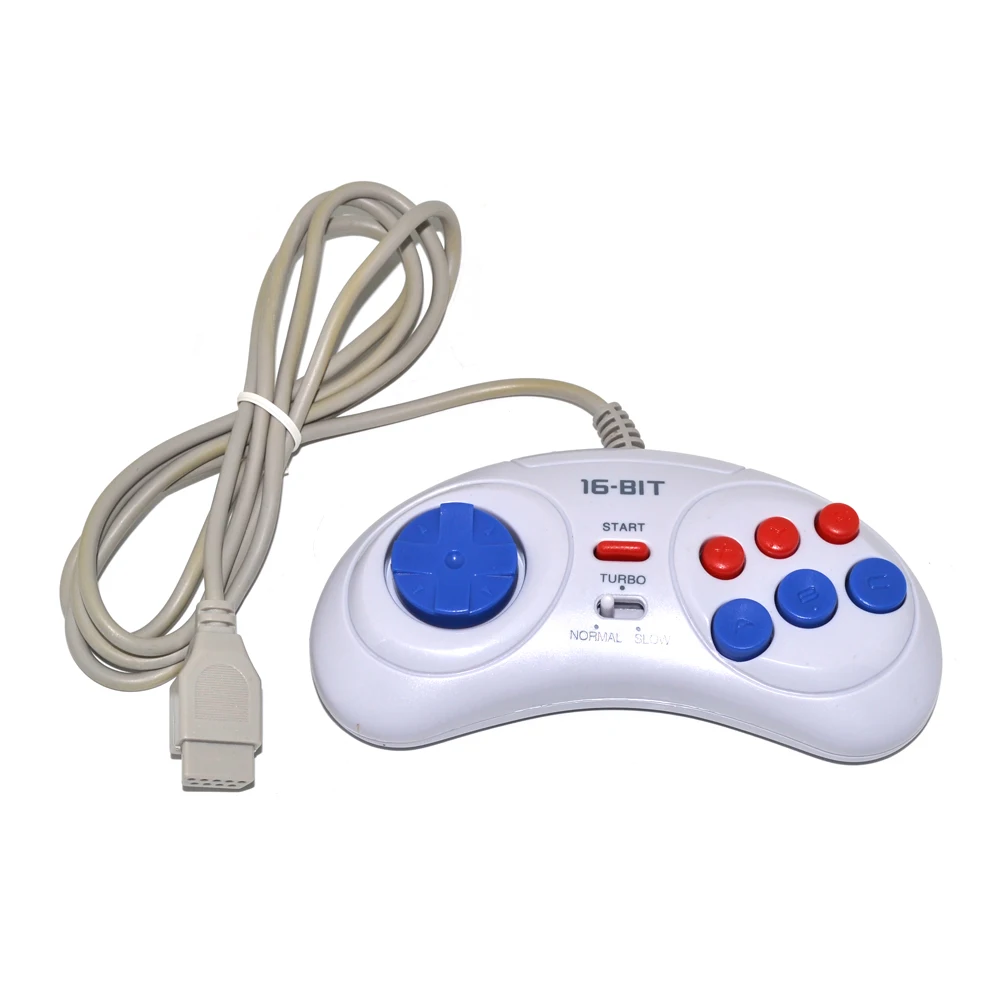 Game controller for SEGA Genesis for 16 bit handle Gamepad for MD Game Accessories Bring turbo with fast slow function
Game controller for SEGA Genesis for 16 bit handle Gamepad for MD Game Accessories Bring turbo with fast slow function