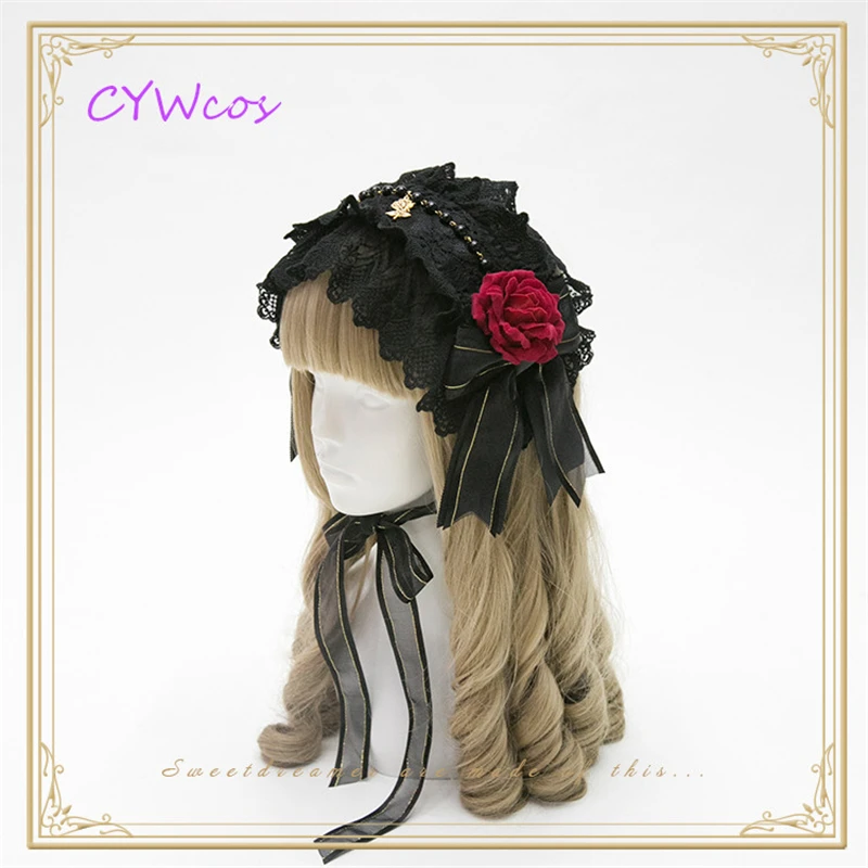 Lolita Bow Headdress Bead Chain Gothic Headwear Pendant Lolita Lace Headband Vintage Cosplay Flowers Rose Hair Clip Veil
Lolita Bow Headdress Bead Chain Gothic Headwear Pendant Lolita Lace Headband Vintage Cosplay Flowers Rose Hair Clip Veil