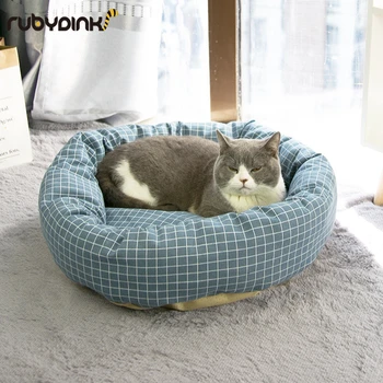 Pet Dog Bed Mats Round Puppy Pads Winter Warm Cotton Soft Lounger Sofa for Kitten Puppy Cat Litter Nest Kennel With Pillow 
Pet Dog Bed Mats Round Puppy Pads Winter Warm Cotton Soft Lounger Sofa for Kitten Puppy Cat Litter Nest Kennel With Pillow