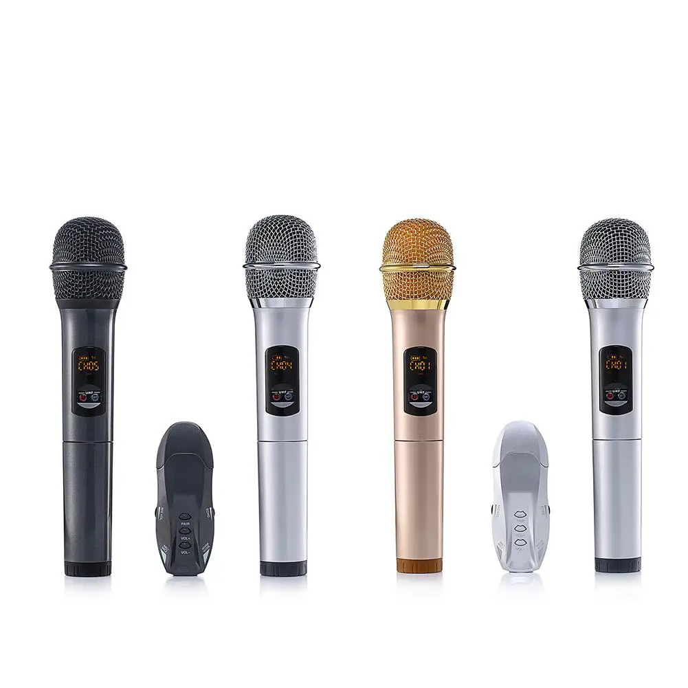 Double UHF Wireless Lightweight Handheld Microphones K18U Bluetooth Microphone with Receptor Various Frequency 10 Channel
Double UHF Wireless Lightweight Handheld Microphones K18U Bluetooth Microphone with Receptor Various Frequency 10 Channel
