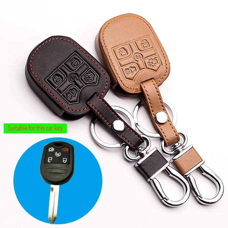 Leather Key Chain Key Holder Case Cover For Ford Explorer 5 Transponder Key L21 5 buttons remote control protect shell key cover
Leather Key Chain Key Holder Case Cover For Ford Explorer 5 Transponder Key L21 5 buttons remote control protect shell key cover