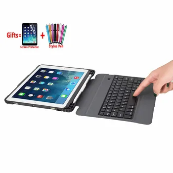 Case for IPad 5 / 6 / Air /Air 2 / Pro 9.7 Cover for IPad 9.7 2017 / 2018 Wireless Bluetooth Keyboard Case with Pencil slot+Flim
Case for IPad 5 / 6 / Air /Air 2 / Pro 9.7 Cover for IPad 9.7 2017 / 2018 Wireless Bluetooth Keyboard Case with Pencil slot+Flim