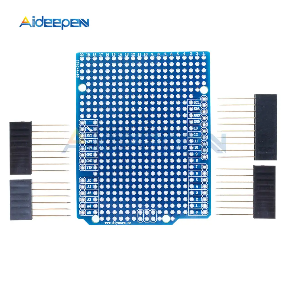 Prototype PCB Breadboard Board 2/2.54mm Pitch With Pins DIY For Arduino ATMEGA328P UNO R3 Shield FR-4 Fiber PCB Expansion Board
Prototype PCB Breadboard Board 2/2.54mm Pitch With Pins DIY For Arduino ATMEGA328P UNO R3 Shield FR-4 Fiber PCB Expansion Board