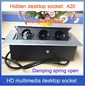EU plug Tabletop socket /hidden/ Damping spring open Information outlet /Office conference room High-grade desktop socket /A20
EU plug Tabletop socket /hidden/ Damping spring open Information outlet /Office conference room High-grade desktop socket /A20