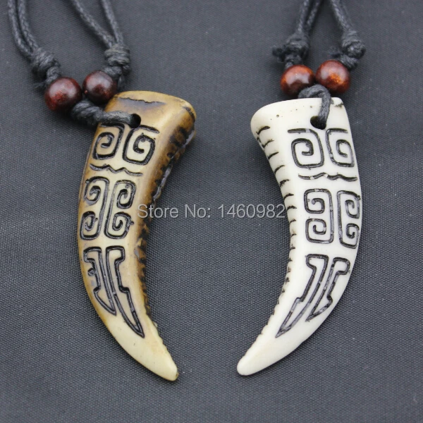 Cool Boy Men's Yak Bone Carved wolf teeth Amulet Tooth Adjustable Necklace Gift YN163
Cool Boy Men's Yak Bone Carved wolf teeth Amulet Tooth Adjustable Necklace Gift YN163