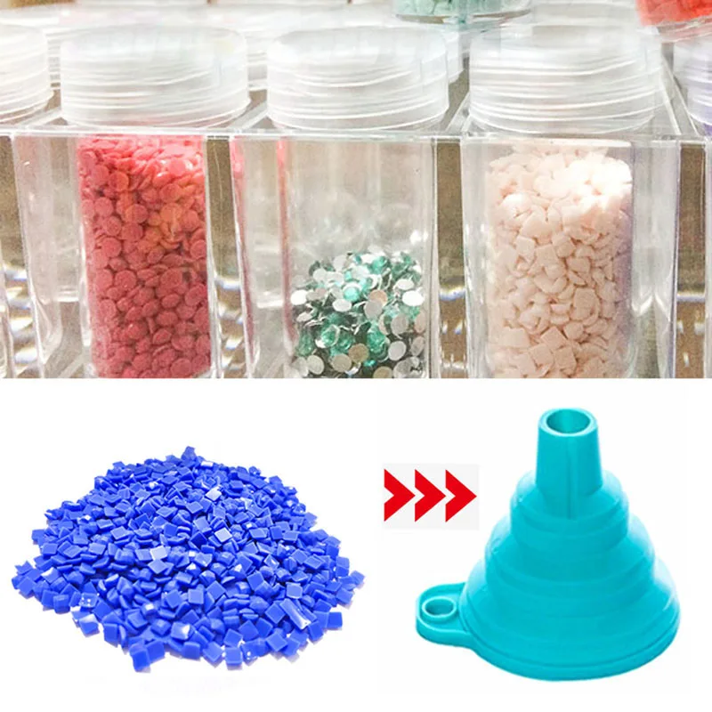 Diamond Painting Accessory Organizer Beads Container Collapsible Silicone Funnel Diamond Embroidery Cross Stitch Mosaic Tools
Diamond Painting Accessory Organizer Beads Container Collapsible Silicone Funnel Diamond Embroidery Cross Stitch Mosaic Tools
