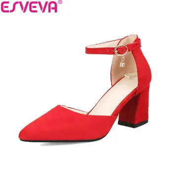ESVEVA 2018 Women Pumps Two-piece Buckle Strap Simple and Elegant Pointed Toe Crystal Square High Heels Women Shoes Size 34-40
ESVEVA 2018 Women Pumps Two-piece Buckle Strap Simple and Elegant Pointed Toe Crystal Square High Heels Women Shoes Size 34-40