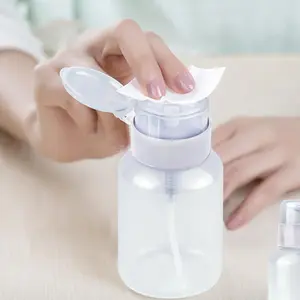Empty Pump Dispenser Polish Remover Alcohol Clear Bottle Empty Pump Dispenser Polish Remover Alcohol Clear Bottle