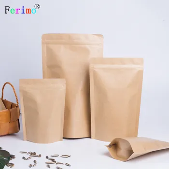 Ferimo 100pcs 20*30+5cm Kraft paper bag packing standing self-sealing bag food self-sealing bag tea seal storage bags
Ferimo 100pcs 20*30+5cm Kraft paper bag packing standing self-sealing bag food self-sealing bag tea seal storage bags