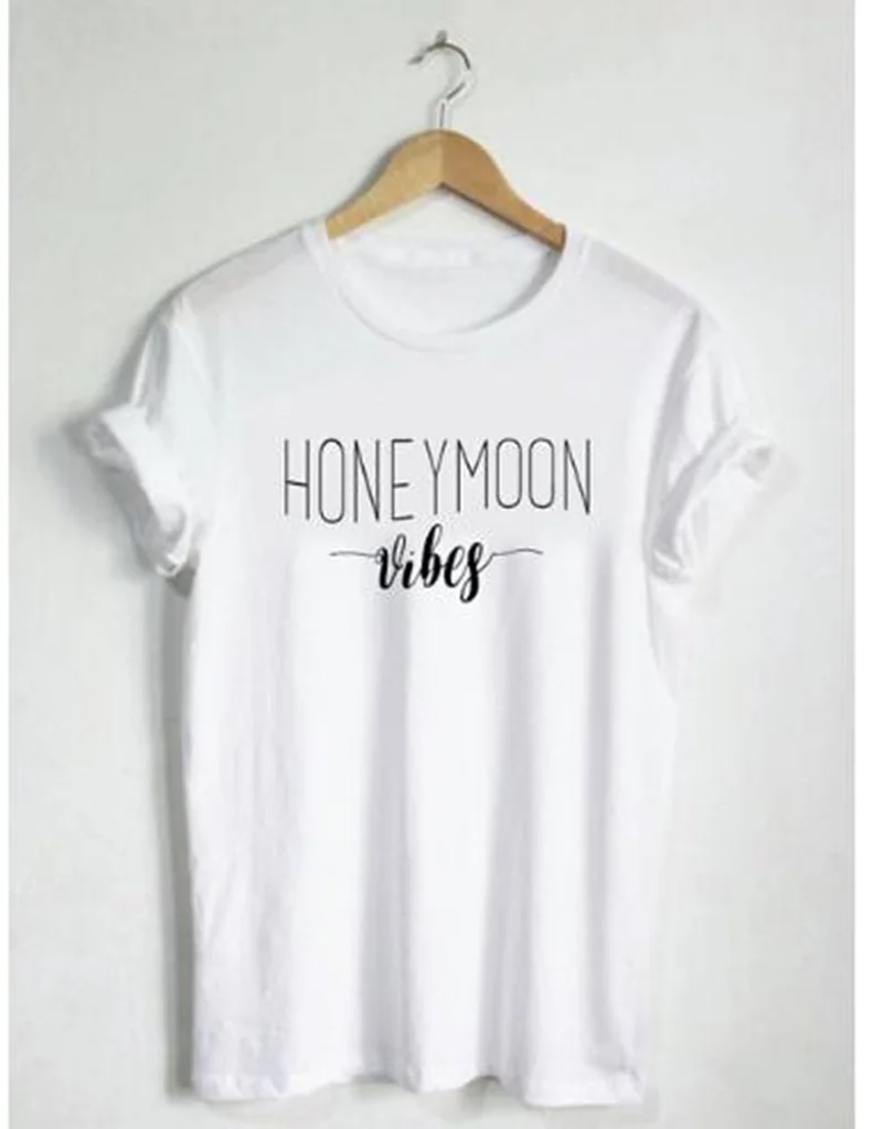 

Skuggnas Honeymoon vibes T-Shirt Honeymoon Hubby Wifey Tee Shirt Unisex Girl Bride Outfits Tumblr tops aesthetic clothes