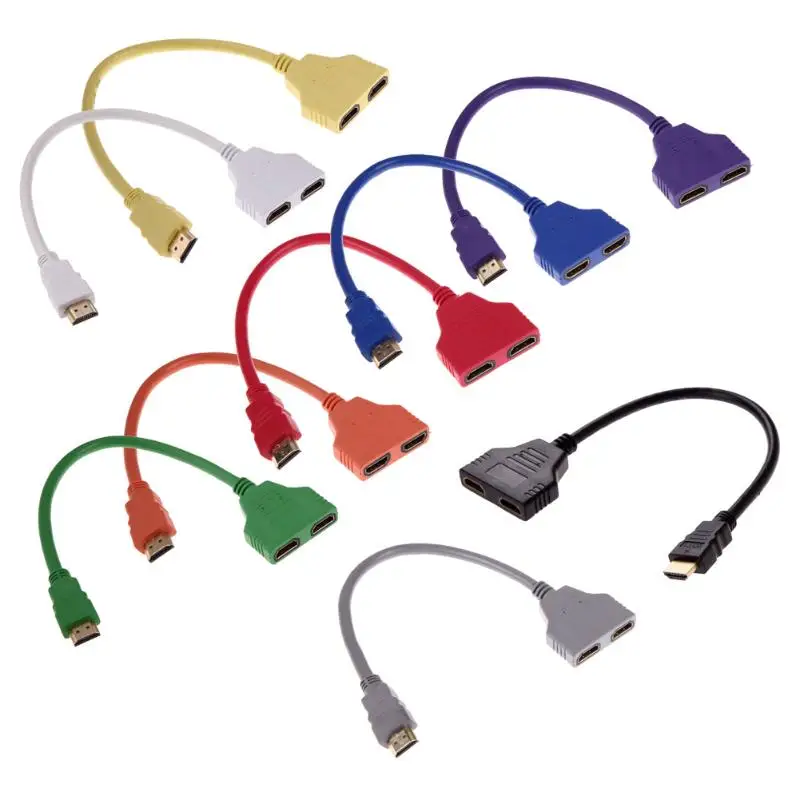 Male HDMI To Double HDMI Female Adapter Connection Cable Cord 30cm Cable Fast Charging Type C Cable for USB Type-C Devices
Male HDMI To Double HDMI Female Adapter Connection Cable Cord 30cm Cable Fast Charging Type C Cable for USB Type-C Devices