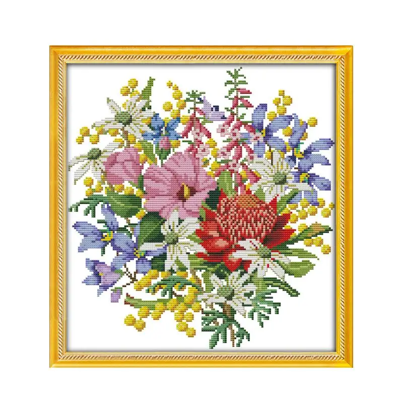 Joy Sunday Cross Stitch Kits 11 14CT Printed Pattern Four Seasons Flower Wild Bouquet Cross Stitch Kits Needle Crafts Embroidery
Joy Sunday Cross Stitch Kits 11 14CT Printed Pattern Four Seasons Flower Wild Bouquet Cross Stitch Kits Needle Crafts Embroidery