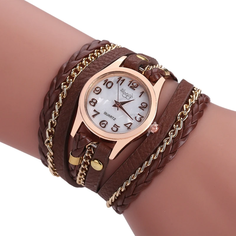 Fashion Brand Bracelet Watches Women Hand-Knitted Leather Strap Wristwatch Ladies Hot Selling Watch Relogio Feminino Ceasuri
Fashion Brand Bracelet Watches Women Hand-Knitted Leather Strap Wristwatch Ladies Hot Selling Watch Relogio Feminino Ceasuri