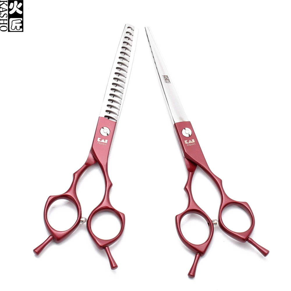 6.5" KASHO 440C Red Color Puppy Grooming Shears Straight Shears Thinning Scissors Animal Shears Professional Pets Scissors H9029
6.5" KASHO 440C Red Color Puppy Grooming Shears Straight Shears Thinning Scissors Animal Shears Professional Pets Scissors H9029