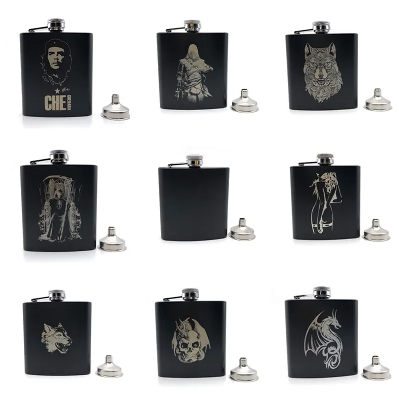 Alalinong Hip Flask 6 Oz Black Stainless Steel Personalized Pocket Flask for Alcohol Whiskey Vodka With One Funnel
Alalinong Hip Flask 6 Oz Black Stainless Steel Personalized Pocket Flask for Alcohol Whiskey Vodka With One Funnel
