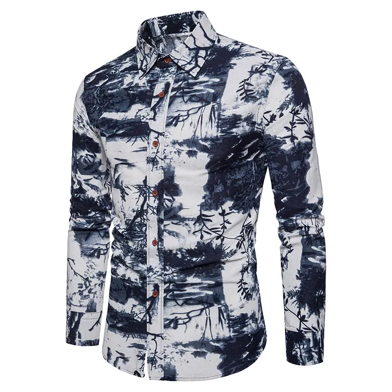 2018 New Tree Prints Linen Shirts Mens Clothes Long Sleeve Mens Dress Shirts Casual Slim fit Camisa Social Masculina 151640
2018 New Tree Prints Linen Shirts Mens Clothes Long Sleeve Mens Dress Shirts Casual Slim fit Camisa Social Masculina 151640