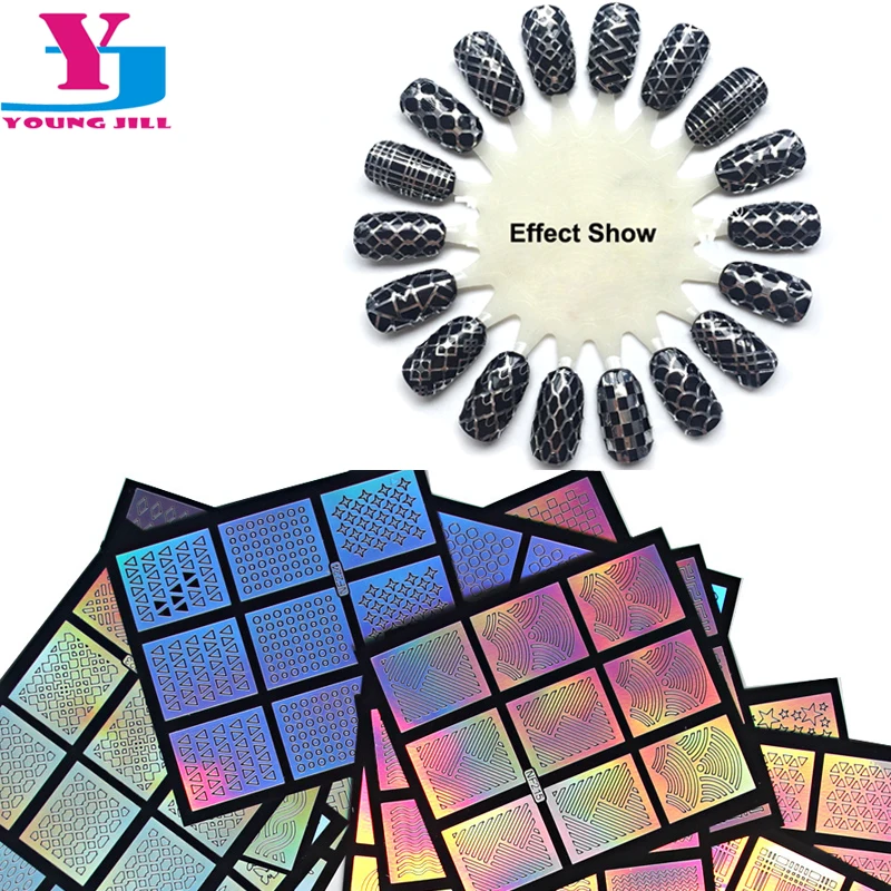 Nail Vinyls Gel Polish Nail Art Stickers laser Silver Template Stencils Sticker Manicure Tips Decorations DIY Beauty Tools
Nail Vinyls Gel Polish Nail Art Stickers laser Silver Template Stencils Sticker Manicure Tips Decorations DIY Beauty Tools