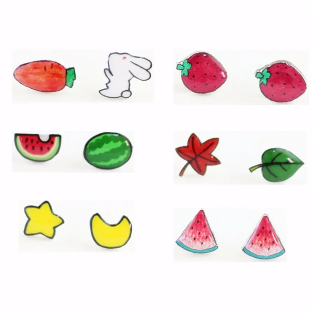 Fashion Lovely Watermelon strawberry Fruit earring cute star moon leaf rabbit Bunny sud earring Women girls ear accessories
Fashion Lovely Watermelon strawberry Fruit earring cute star moon leaf rabbit Bunny sud earring Women girls ear accessories
