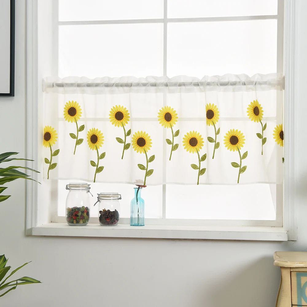 1pc Daisy Tulle Window Roman Curtain Embroidered Sheer For Kitchen Living Room Bedroom Window Curtain Screening
1pc Daisy Tulle Window Roman Curtain Embroidered Sheer For Kitchen Living Room Bedroom Window Curtain Screening