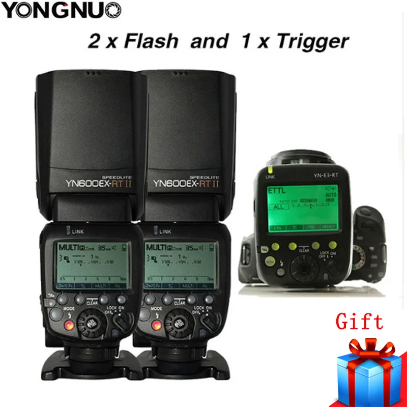 2X YONGNUO YN600EX-RT II 2.4G Wireless HSS Master Flash for Canon Camera as 600EX-RT + YN-E3-RT TTL flash trigger + diffuser
2X YONGNUO YN600EX-RT II 2.4G Wireless HSS Master Flash for Canon Camera as 600EX-RT + YN-E3-RT TTL flash trigger + diffuser