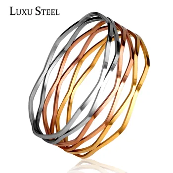LUXUSTEEL 68mm Diameter Multilayer Hollow Out Bracelet & Bangle For Women/Men Jewelry Stainless Steel Mixed Color Charm Bangles
LUXUSTEEL 68mm Diameter Multilayer Hollow Out Bracelet & Bangle For Women/Men Jewelry Stainless Steel Mixed Color Charm Bangles