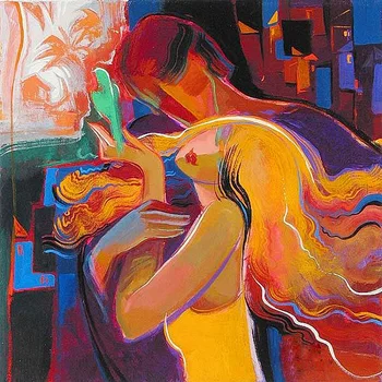 Modern handmade painting lovestruck lover on oil canvas for living room decor and wallpaper
Modern handmade painting lovestruck lover on oil canvas for living room decor and wallpaper