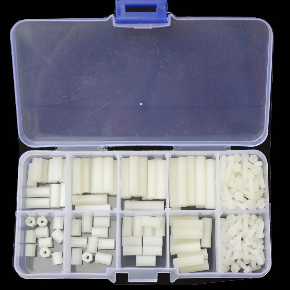 M2.5 Nylon Hex Male Female Standoff Pillar Mount Threaded PCB Hexagon Motherboard Spacer Bolt Screw Nut White Set Assortment Kit
M2.5 Nylon Hex Male Female Standoff Pillar Mount Threaded PCB Hexagon Motherboard Spacer Bolt Screw Nut White Set Assortment Kit