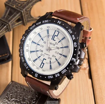 Top Brand Luxury Mens Watches Outdoor military Quartz Watch Man Leather Sport Wrist Watch Men Large dial analog watches Relogio
Top Brand Luxury Mens Watches Outdoor military Quartz Watch Man Leather Sport Wrist Watch Men Large dial analog watches Relogio