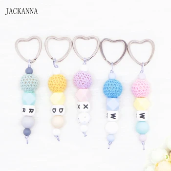 Silicone Beads Baby Teether Chain with Metal Key Ring, Customized Name Infant Key Chain, Mum/Dad Accessories for Baby BPA Free
Silicone Beads Baby Teether Chain with Metal Key Ring, Customized Name Infant Key Chain, Mum/Dad Accessories for Baby BPA Free