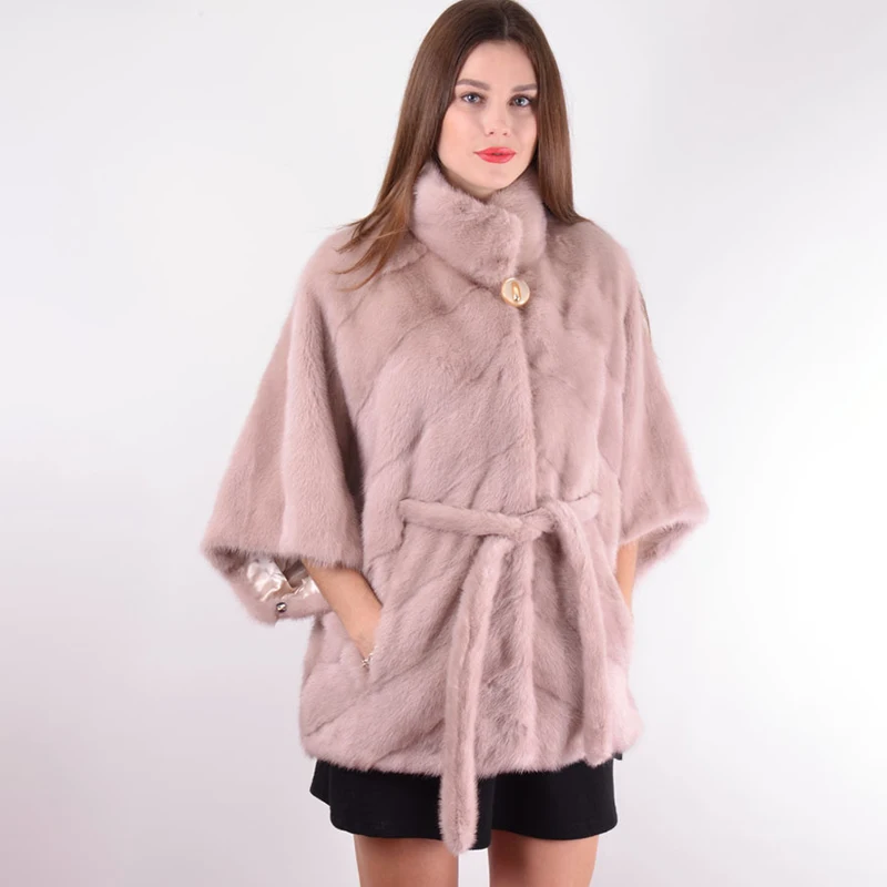 2019 BFFUR Real Mink Fur Coat For Women Half Sleeve Outfit With Belt Female Luxurious Real Mink Fur Coats Flesh Pink Jacket
2019 BFFUR Real Mink Fur Coat For Women Half Sleeve Outfit With Belt Female Luxurious Real Mink Fur Coats Flesh Pink Jacket