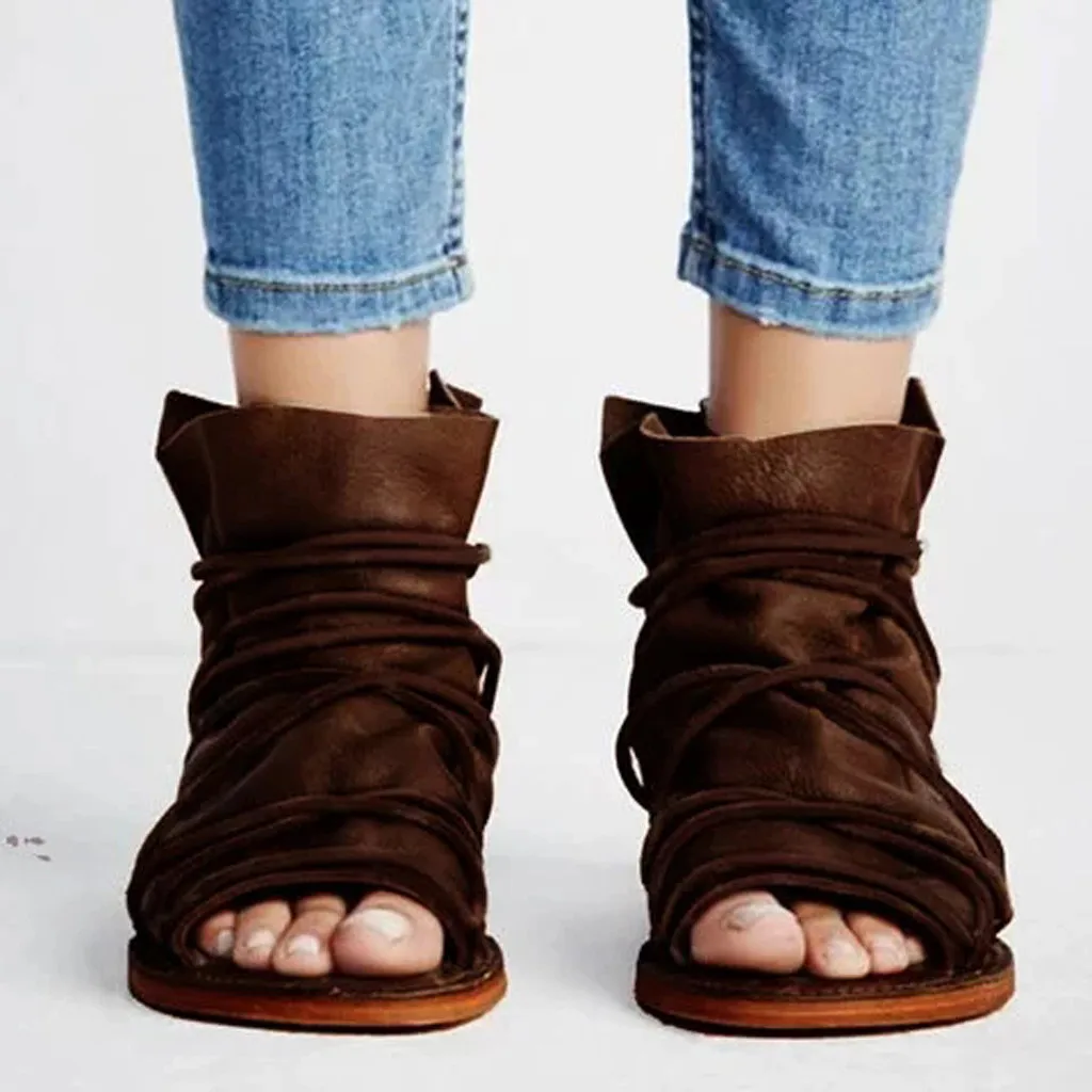 MUQGEW Womens Fashion Open Toe Casual Zipper Flats Cross Straps Roman Ladies Sandals Female Shoes Footwear Hot Style 2019
MUQGEW Womens Fashion Open Toe Casual Zipper Flats Cross Straps Roman Ladies Sandals Female Shoes Footwear Hot Style 2019