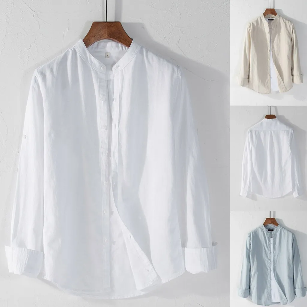 ISHOWTIENDA 2019 New Arrival Men's Causal Shirt Long Sleeve Top Button Solid Color Loose Blouse Camicia da uomo Dropshipping 30
ISHOWTIENDA 2019 New Arrival Men's Causal Shirt Long Sleeve Top Button Solid Color Loose Blouse Camicia da uomo Dropshipping 30