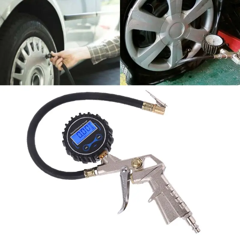 Digital Tire Inflator with Pressure Gauge , Hose and Chuck Clip for Car Van Truck Motorcycle Bike
Digital Tire Inflator with Pressure Gauge , Hose and Chuck Clip for Car Van Truck Motorcycle Bike