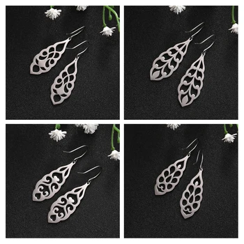 LIKGREAT Long Stainless Steel Leaf Earrings for Women Bohemian Hollow Geometric Earrings Boho Fashion Jewelry Aretes 2019 Gifts
LIKGREAT Long Stainless Steel Leaf Earrings for Women Bohemian Hollow Geometric Earrings Boho Fashion Jewelry Aretes 2019 Gifts